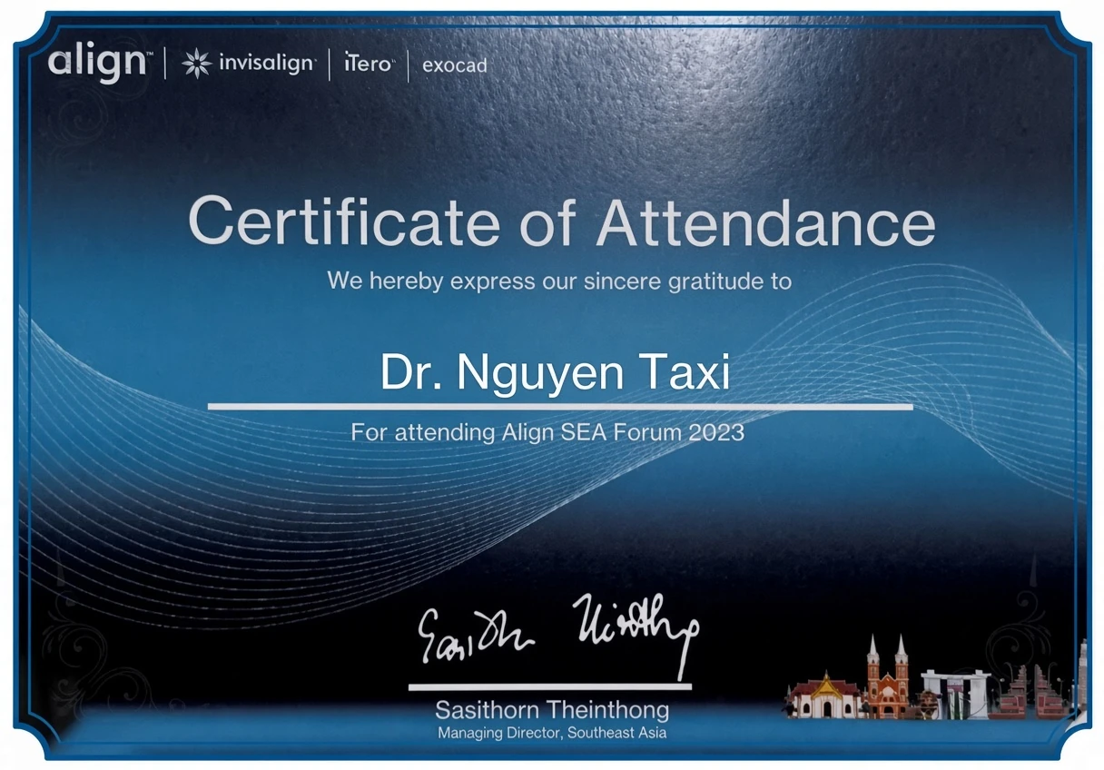 Certificate of Invisalign Fundamentals & Digital Ortho